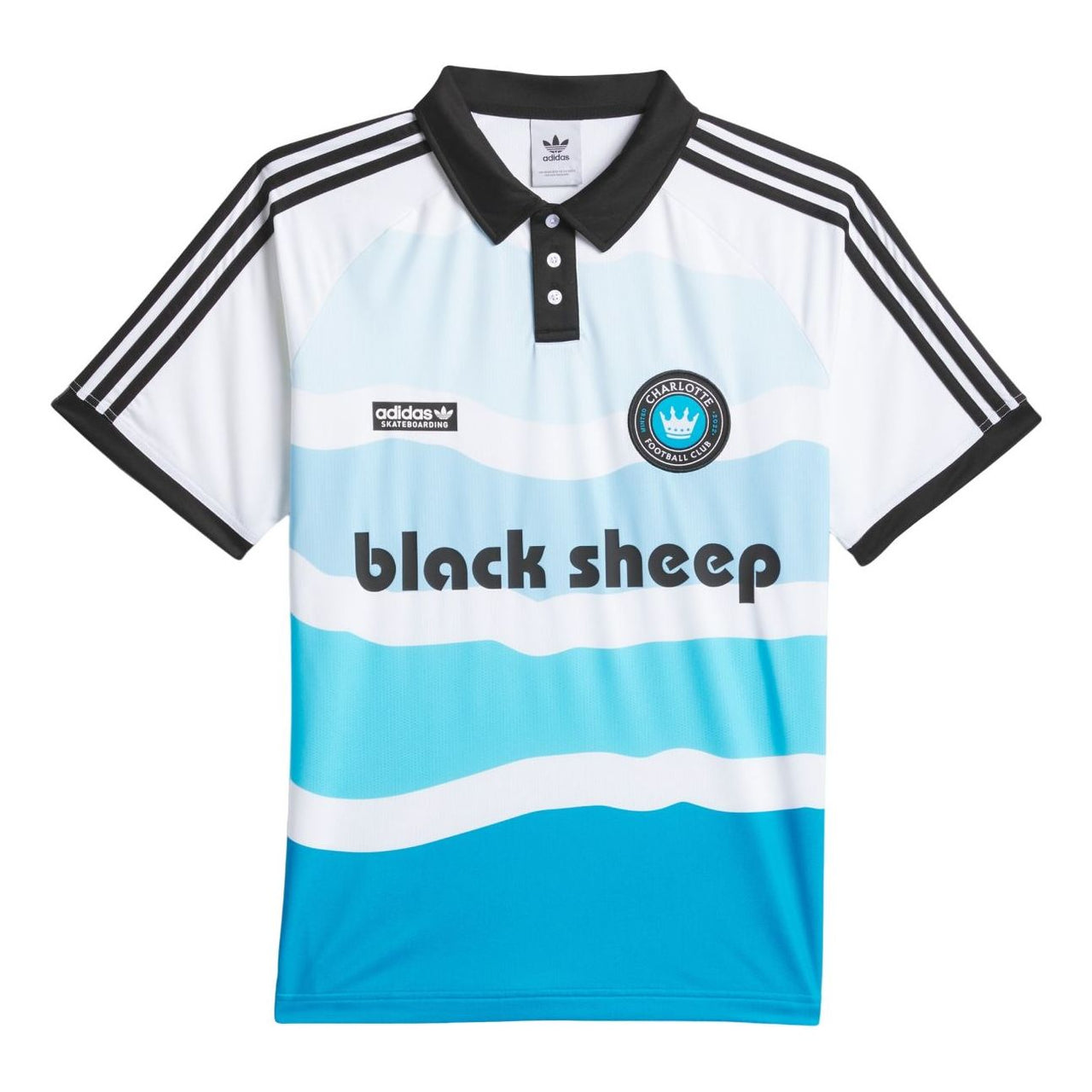 adidas CLTFC X BLACK SHEEP Polo Shirt Asia Sizing 'White Blue Black' JH3733