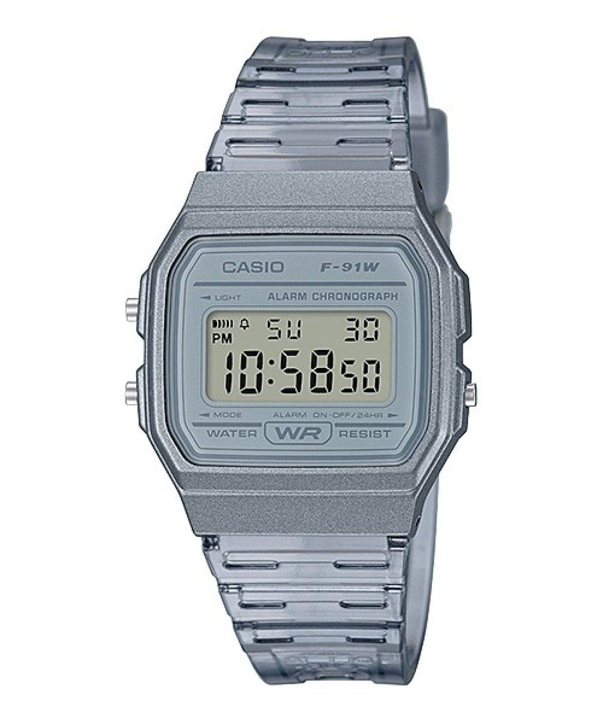 CASIO Waterproof Sports Mens BlueGray Digital F-91WS-8DF