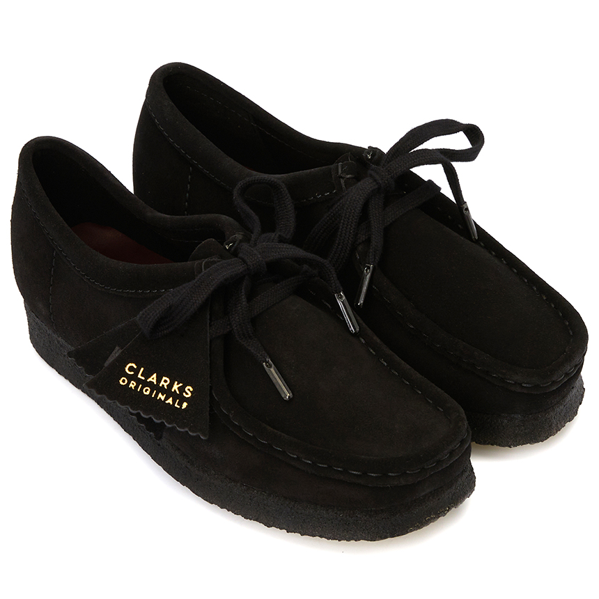 (WMNS) Clarks Wallabee 'Black Suede' 26155522