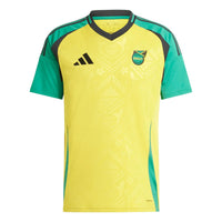 adidas Jamaica 24 Home Soccer Jersey Asia Sizing 'Hazy Yellow' IT8541