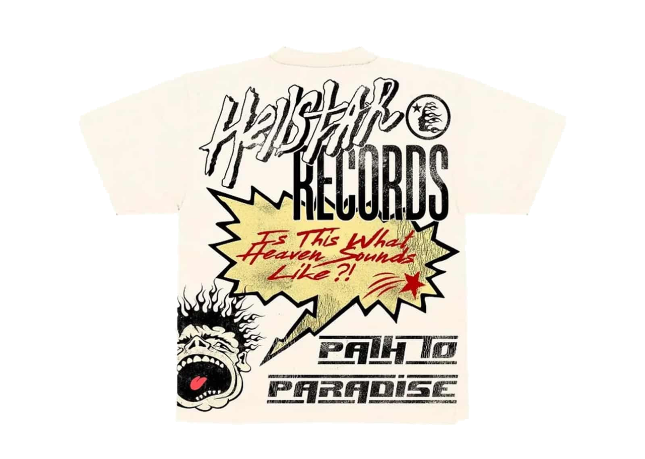 Hellstar Records T-Shirt 'Cream White' HSRC722
