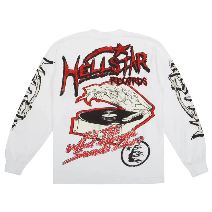 Hellstar Records Long Sleeves T-Shirt 'White' HSRLS510