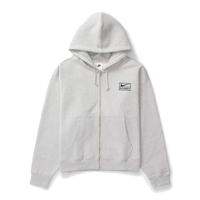 Nike x Stussy SS24 Full-Zip Fleece Hoodie 'Grey Black' FJ9181-050