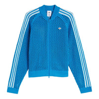 adidas x CLOT FW24 Crochet Track Jacket Asia Sizing 'Bright Blue' JF4268