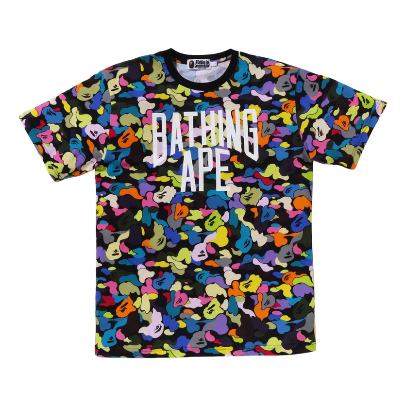 A Bathing Ape Multi Camo NYC Logo T-Shirt 'Graphic Black' 001TEJ201021MBLK