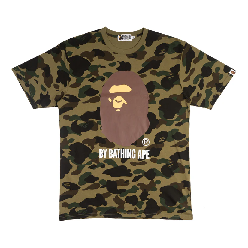 A Bathing Ape Ape Print T-Shirt 'Green' 001CSJ801012MGRN