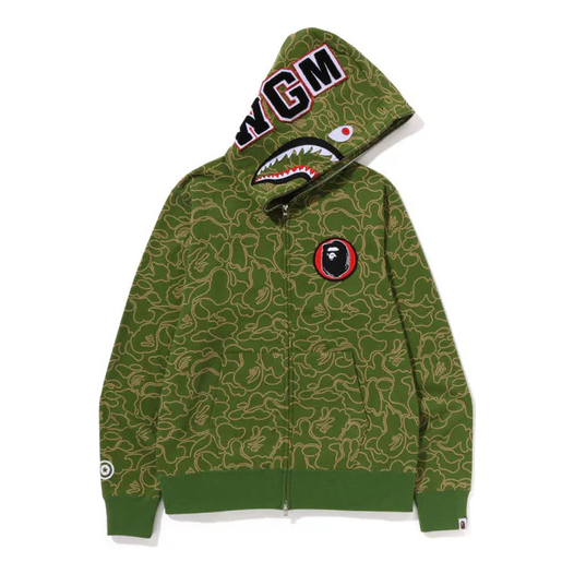 A Bathing Ape 30th Anniversay Zip Hoodie 'Green' 001ZPJ701001FGRN