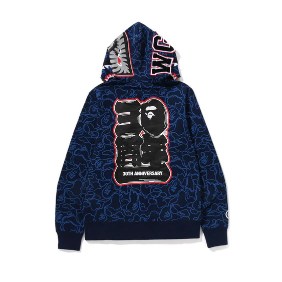 A Bathing Ape 30th Anniversay Zip Hoodie 'Navy' 001ZPJ701001FNVY