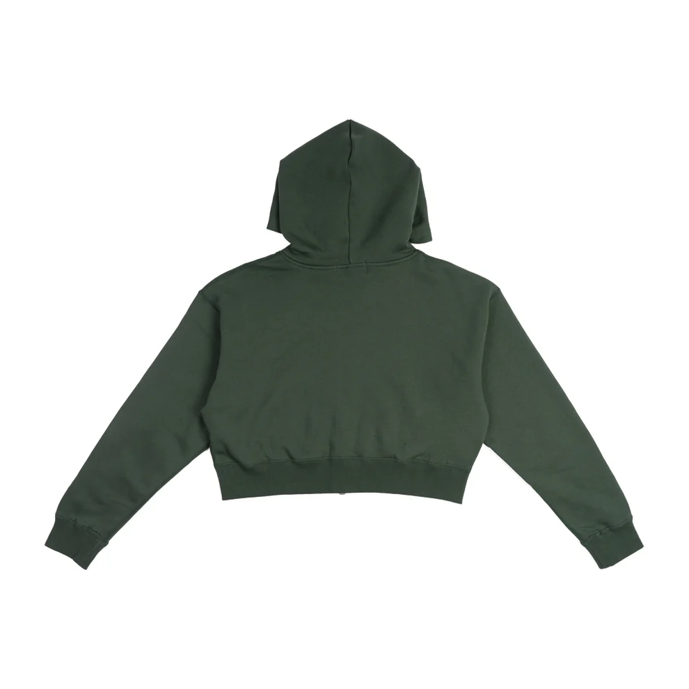 (WMNS) A Bathing Ape Cropped Zip Hoodie 'Green' 001ZPJ802006LGRN