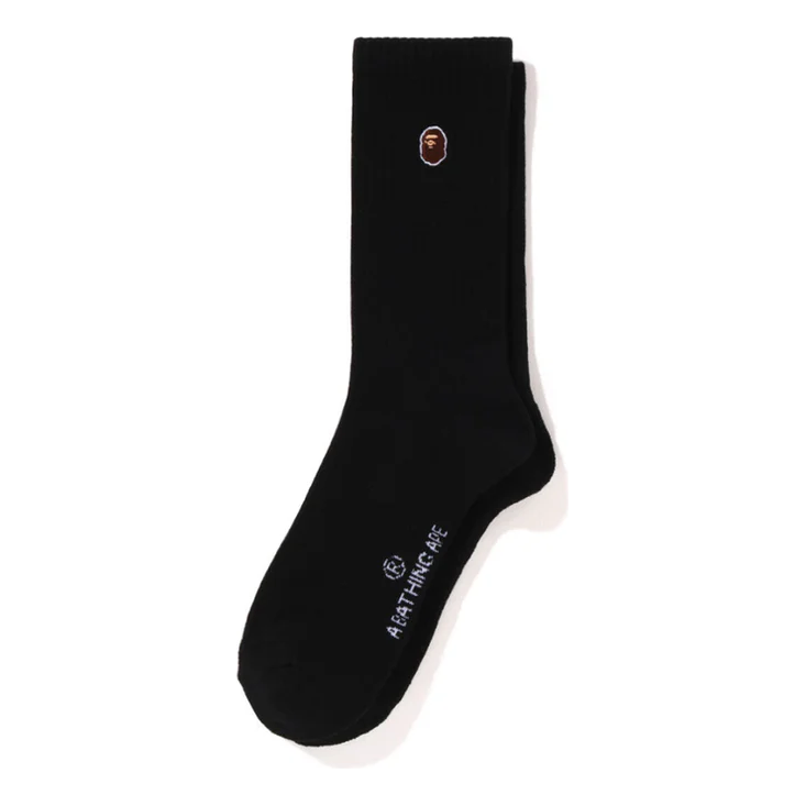 A Bathing Ape Ape Head Socks 'Black' 001SOJ801002MBLK