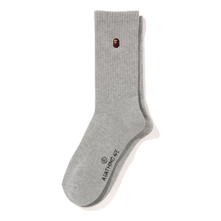 A Bathing Ape Ape Head Socks 'Grey' 001SOJ801002MGRA