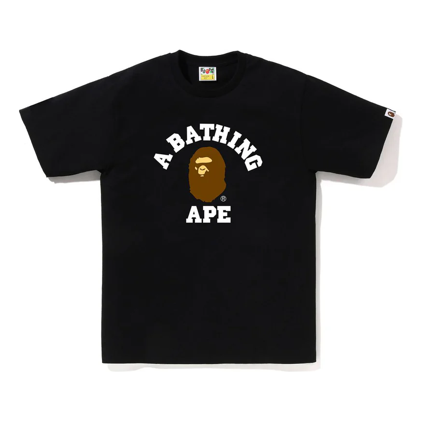 A Bathing Ape College T-Shirt 'Black' 001TEK301001MBLK