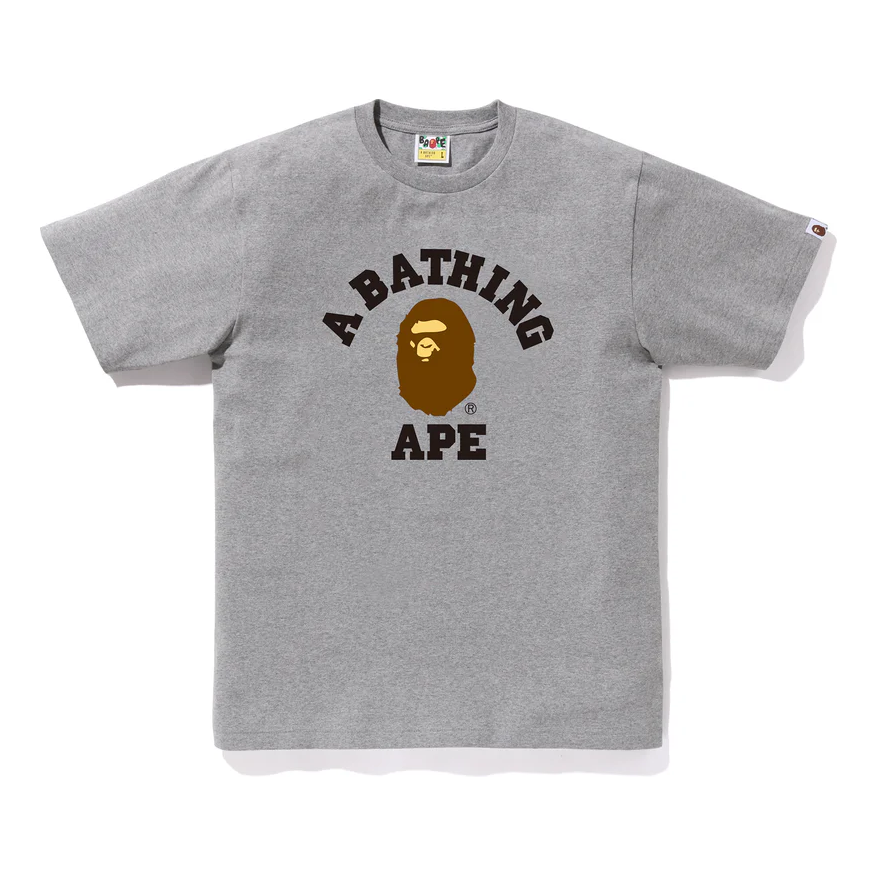 A Bathing Ape College T-Shirt 'Grey' 001TEK301001MGRA