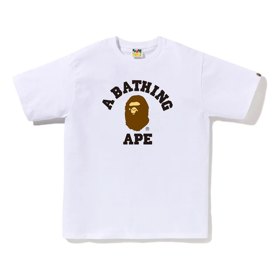 A Bathing Ape College T-Shirt 'White' 001TEK301001MWHT