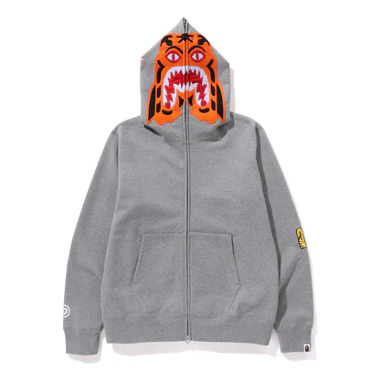 A Bathing Ape Tiger Zip Hoodie 'Grey' 001ZPK301006MGRA