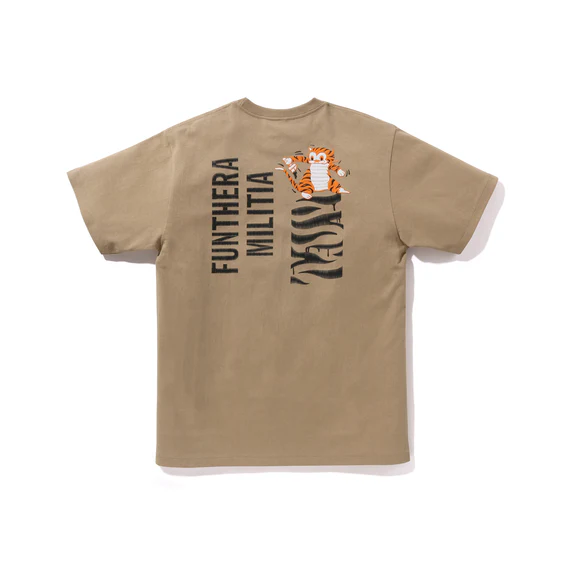A Bathing Ape Embroidery Style Tiger T-Shirt 'Beige' 001TEK301023MBEI
