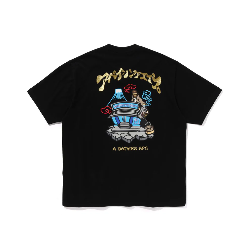 A Bathing Ape Souvenir Relaxed Fit T-Shirt 'Black' 0ZXTEM110349MBKX