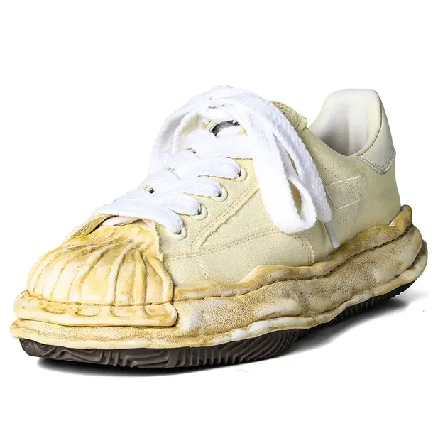 Maison MIHARA YASUHIRO Blakey OG Sole Canvas Over Dyed Low 'White' A12FW719-WHITE