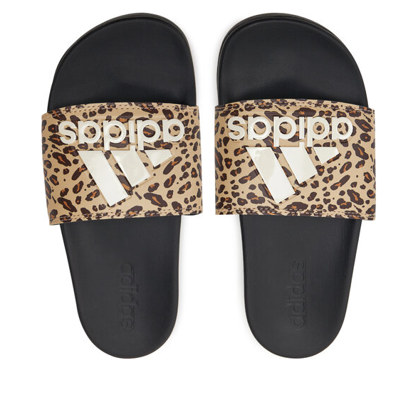 (WMNS) adidas Adilette Comfort Slides Asia Sizing 'Core Black Off White Magic Beige' ID8502
