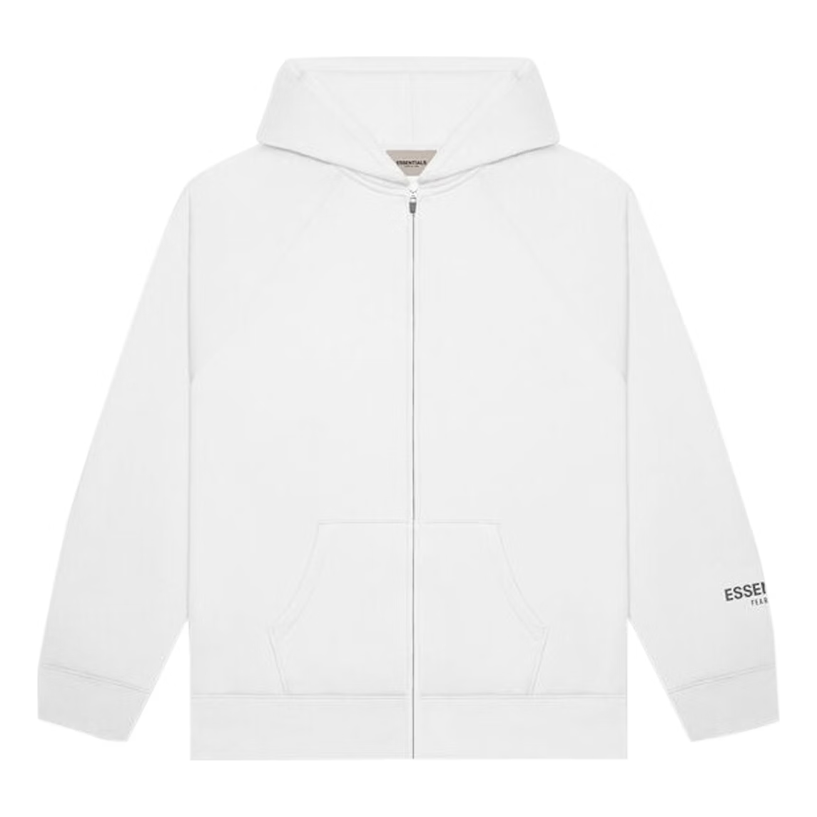 Fear of God Essentials SS20 Full Zip Up Hoodie 'White' 0192250500186010