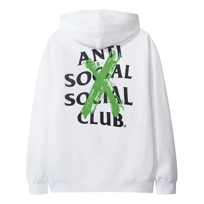 ANTI SOCIAL SOCIAL CLUB Cancelled Remix Hoodie 'White Green' 0657-1FW210106CRH-WHIT