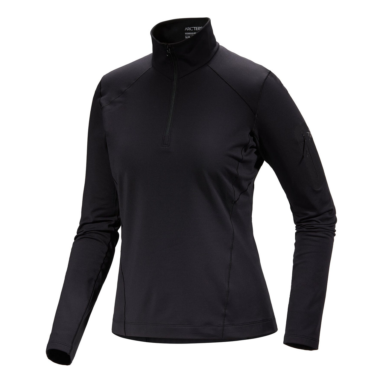 (WMNS) Arc'Teryx Rho Zip Neck Top 'Black' X000007336-BLACK