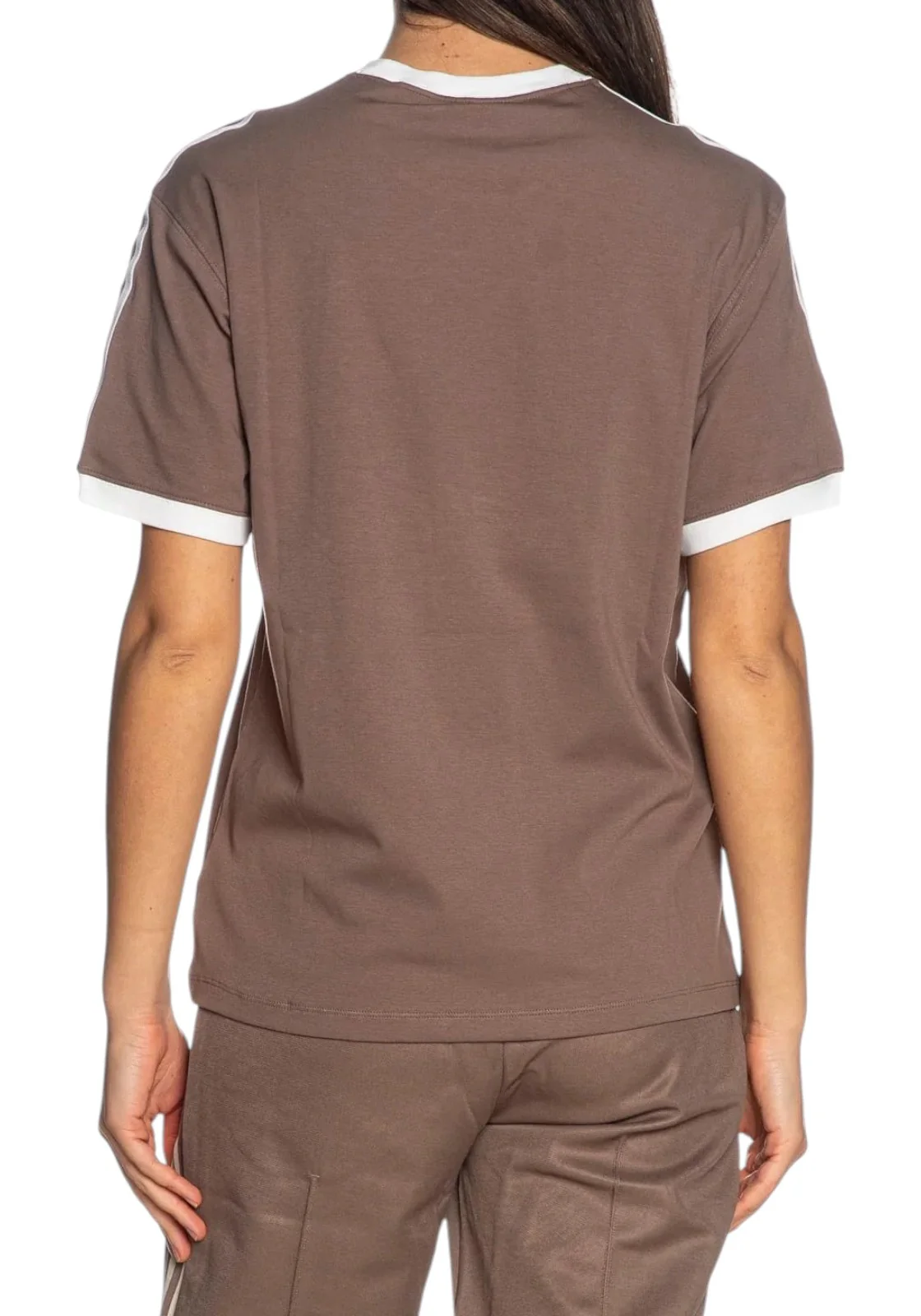 (WMNS) adidas 3-Stripes T-Shirt Asia Sizing 'Brown' JD4570