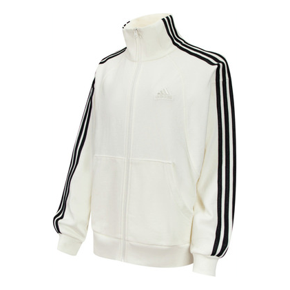 (WMNS) adidas 3-Stripes FW24 Knit Jacket 'White Black' JN0760