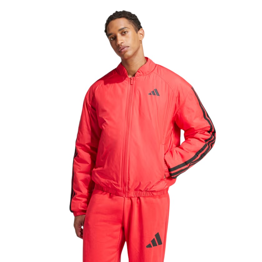 adidas Essentials 3-Stripes Insulated Bomber Jacket 'Red' JD1048