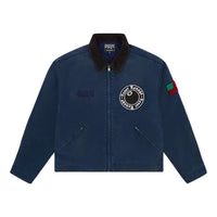 Denim Tears x Stussy Never Renege Canvas Work Jacket 'Navy Black' 315512