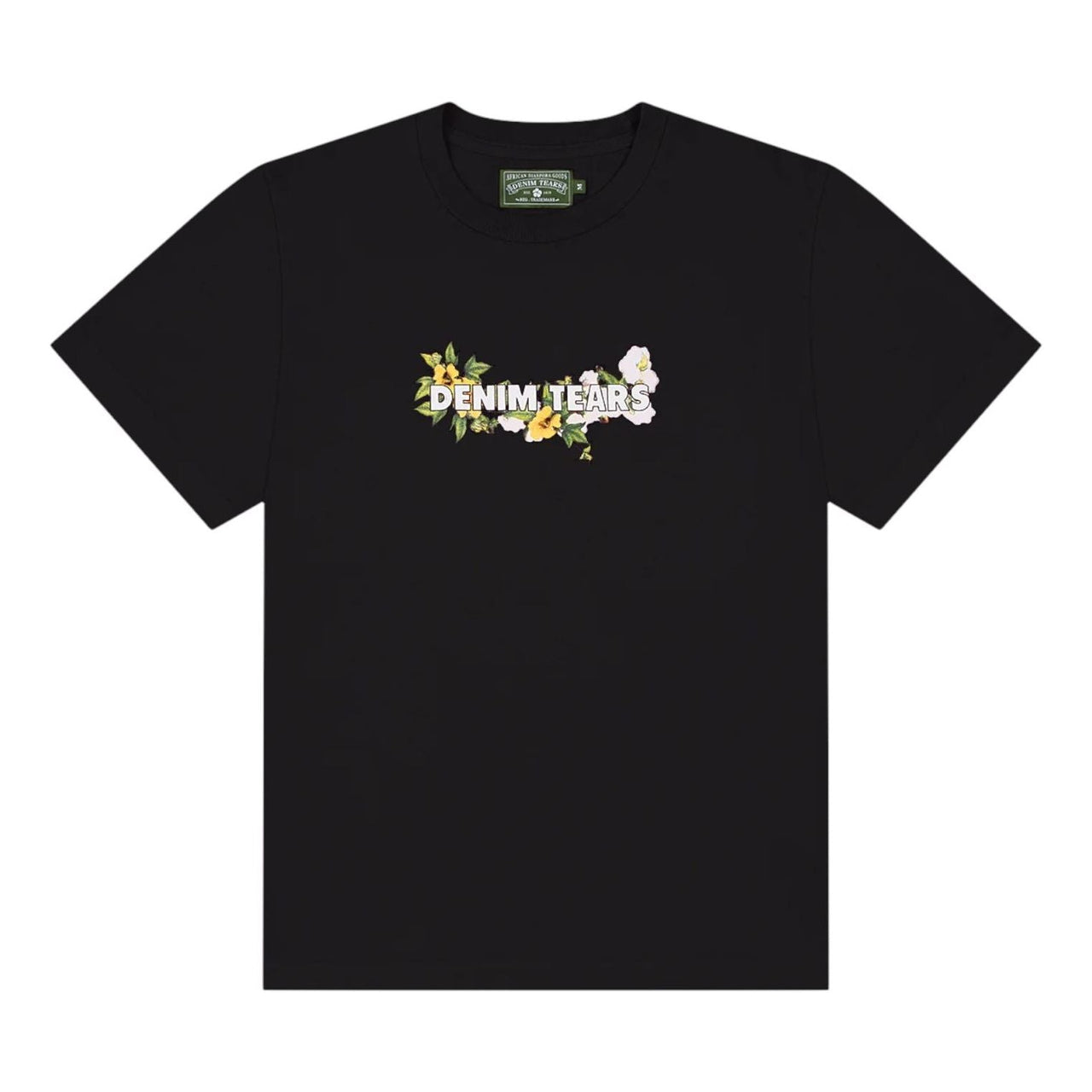Denim Tears Cotton Floral Logo T-shirt 'Black' SS25TSL049870