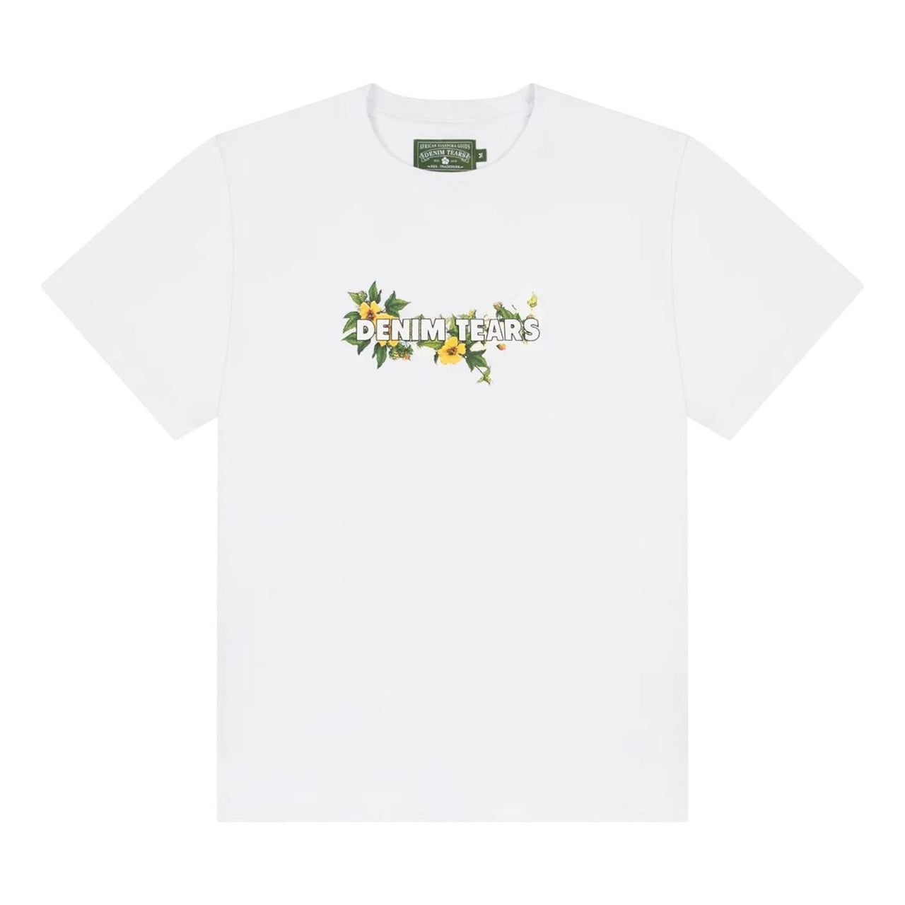 Denim Tears Cotton Floral Logo T-shirt 'White' SS25TSL049875