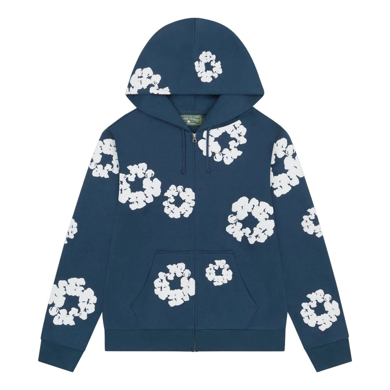 Denim Tears Cotton Wreath Zip Hoodie 'Navy' FW25TZH2982316