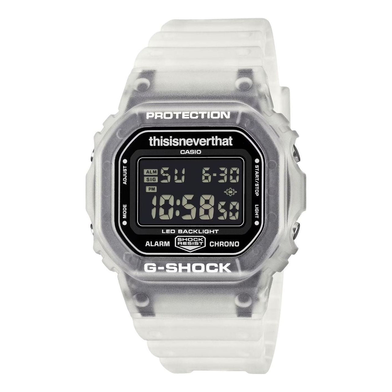 CASIO x thisisneverthat G-Shock Digital 5600 Series 'Silver White' DW-5600TNT-7