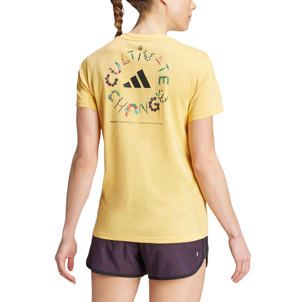 (WMNS) adidas Earth Day Graphic T-shirt Asia Sizing 'Yellow' IY7602