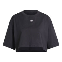 (WMNS) adidas Essentials Crop T-shirt Asia Sizing 'Black' IT9887