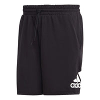 adidas Essentials Logo Shorts Asia Sizing 'Black White' IC9375