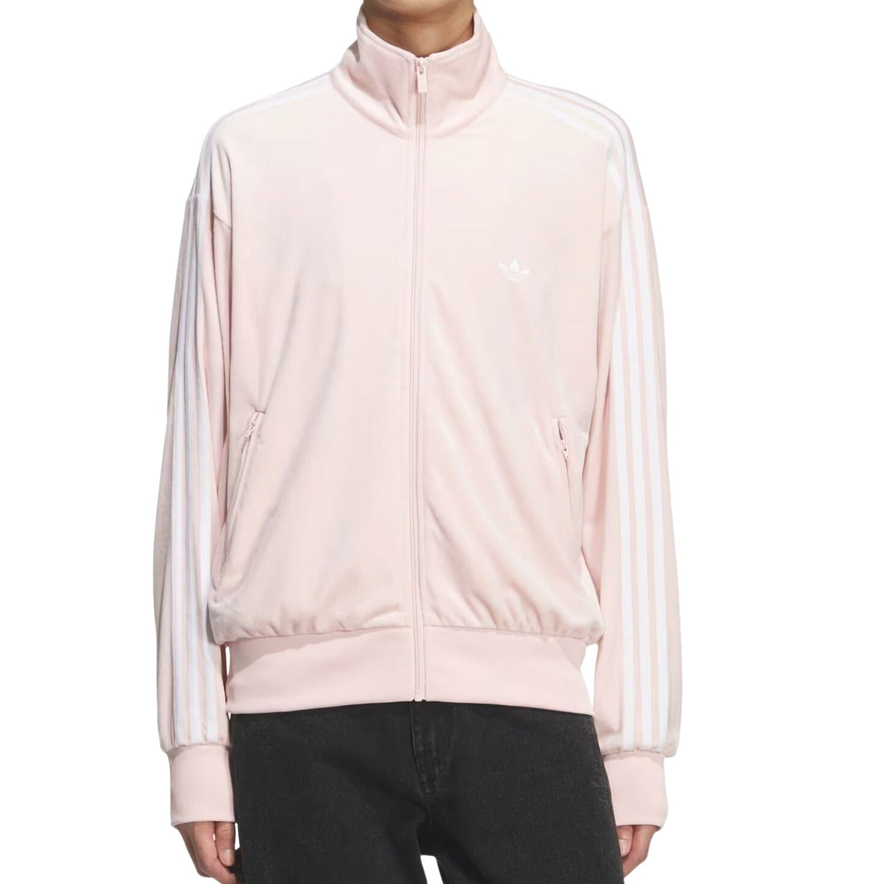 adidas Firebird Velour Track Top 'Sandy Pink' KQ5480