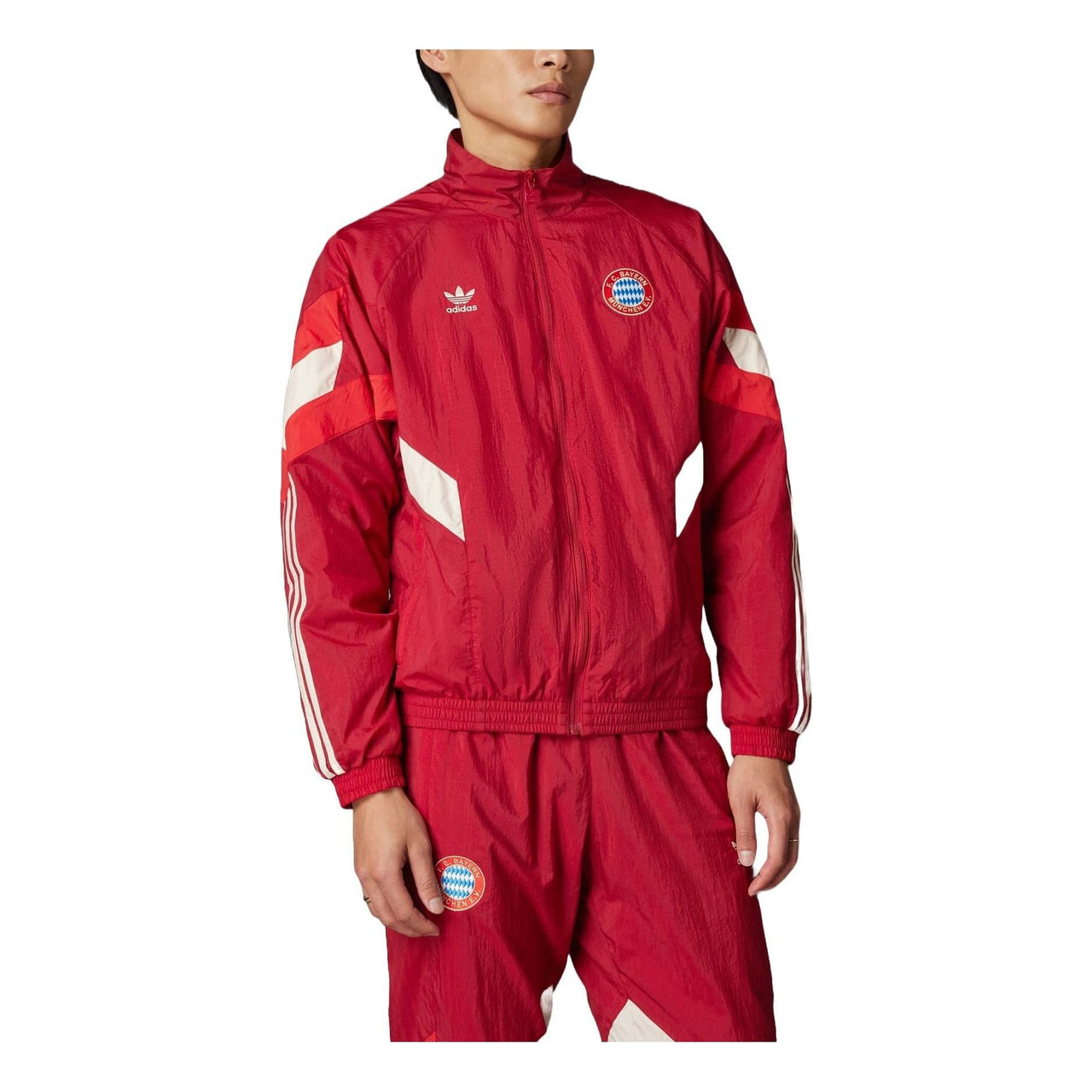 adidas FC Bayern Originals Track Top Asia Sizing 'Active Maroon' IS6508