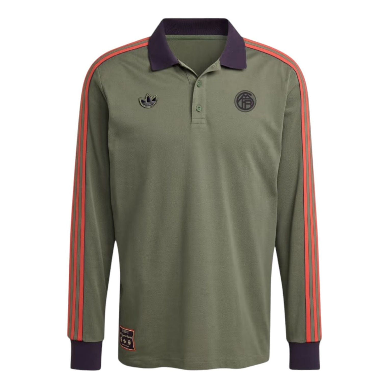 adidas FC Bayern Terrace Icon Long Sleeve Polo Shirt 'Base Green' JN0253