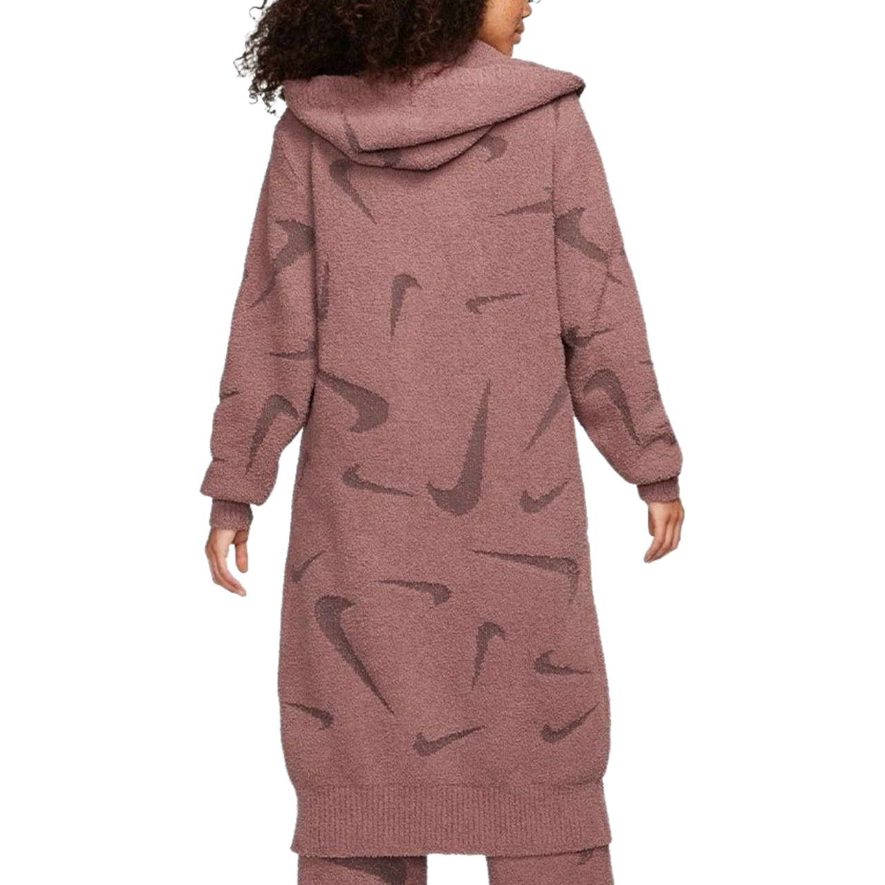 (WMNS) Nike Sportswear Phoenix Cozy Boucle Long Knit Cardigan 'Mauve' FD4282-208