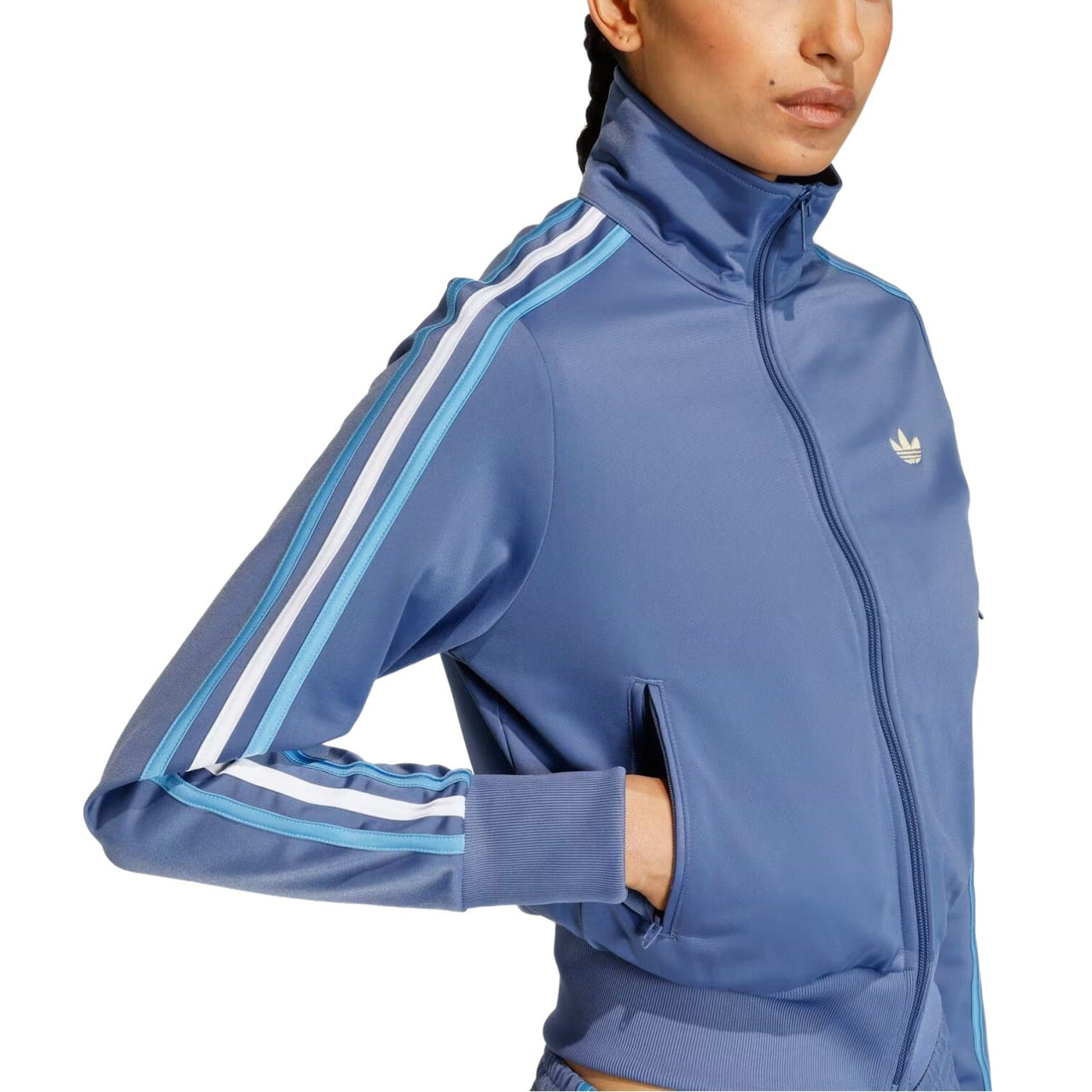 (WMNS) adidas Firebird Classic Track Top 'Crew Blue Light Blue White' KC6565