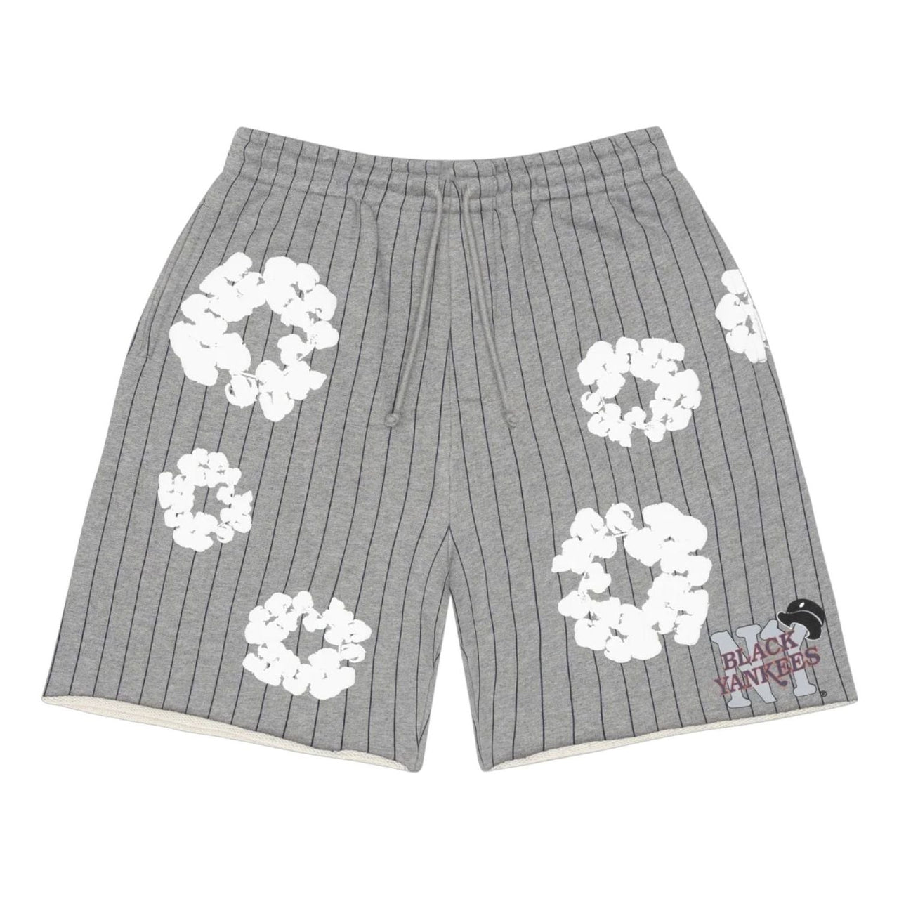 Denim Tears Pinstripe Wreath Sweatshorts 'Grey' FW25BRS11272028