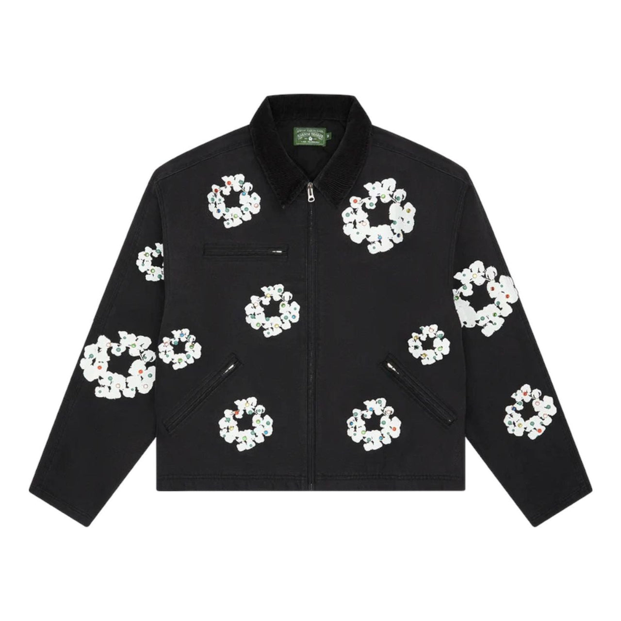 Denim Tears Cotton Wreath Canvas Work Jacket 'Black' FW25OLJ11192012