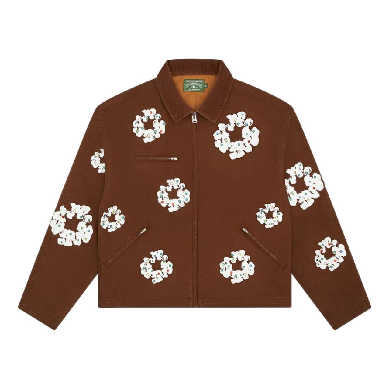 Denim Tears Cotton Wreath Canvas Work Jacket 'Brown' FW25OLJ11192575
