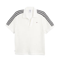 adidas x CLOT FW24 Crochet Polo Shirt Asia Sizing 'Core White' JE9594