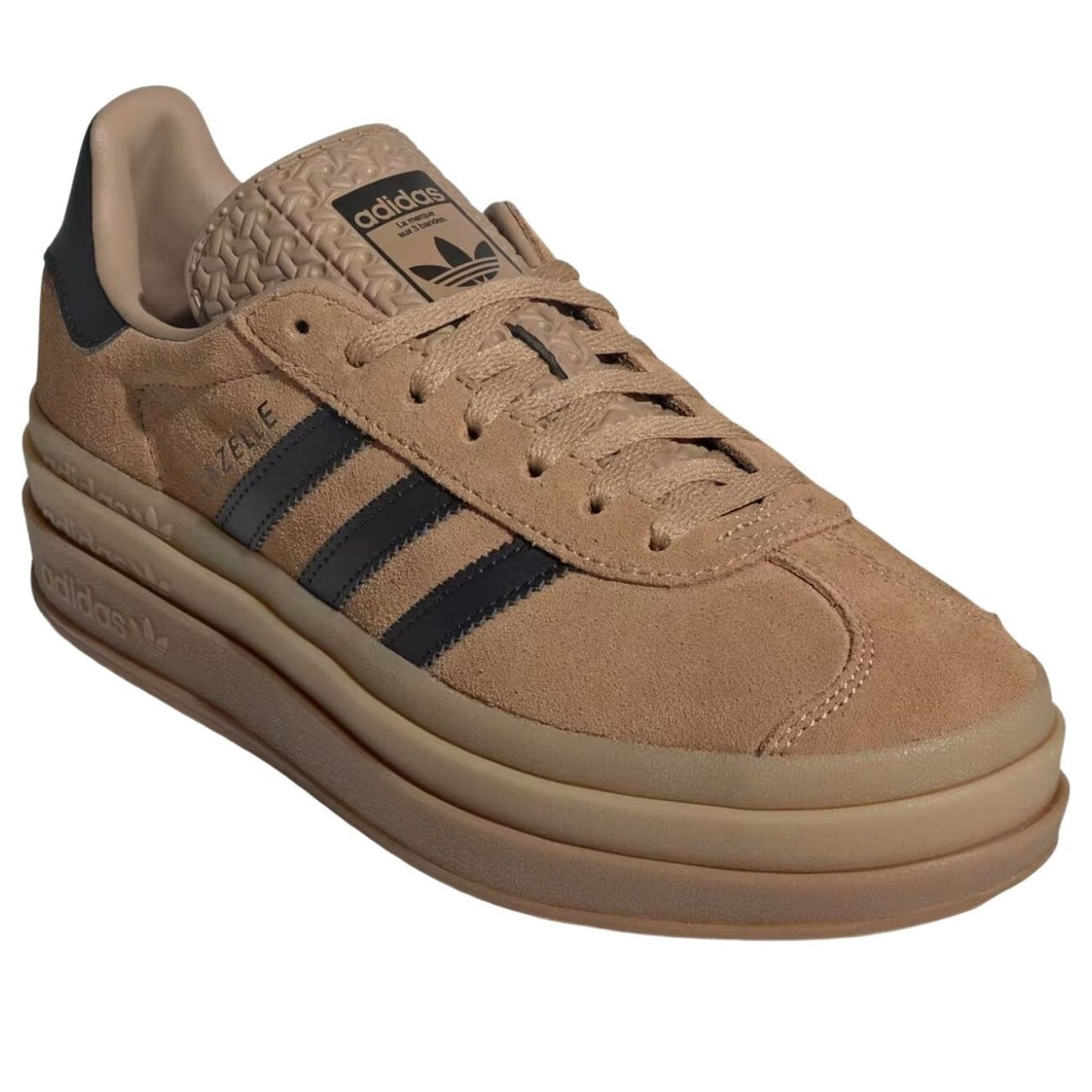 (WMNS) adidas Gazelle Bold 'Cardboard Black Gum' JQ3582