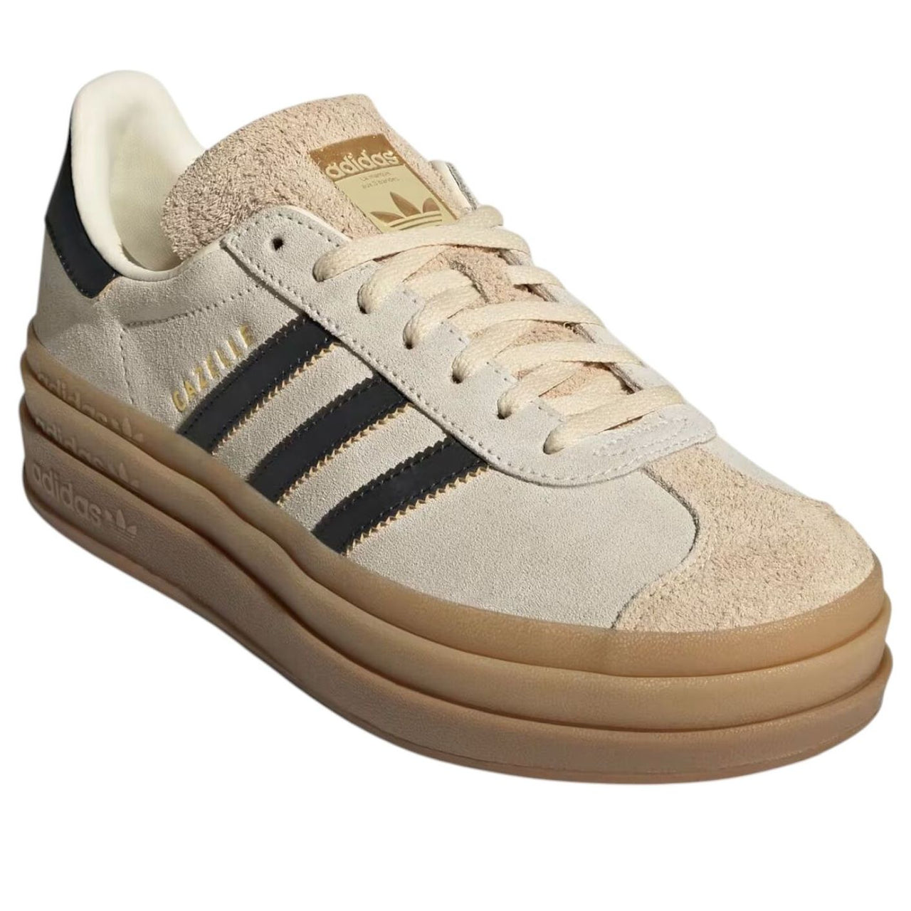(WMNS) adidas Gazelle Bold 'Cream White Core Black' JS3892