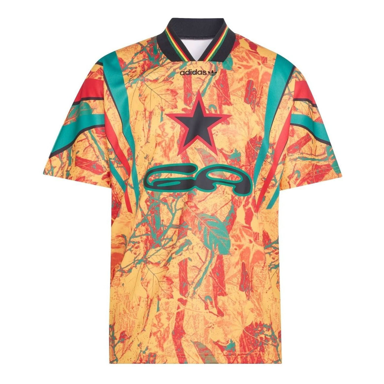 adidas Ghana 2026 Graphic Jersey 'Green Eqt Yellow Better Scarlet' KC8609