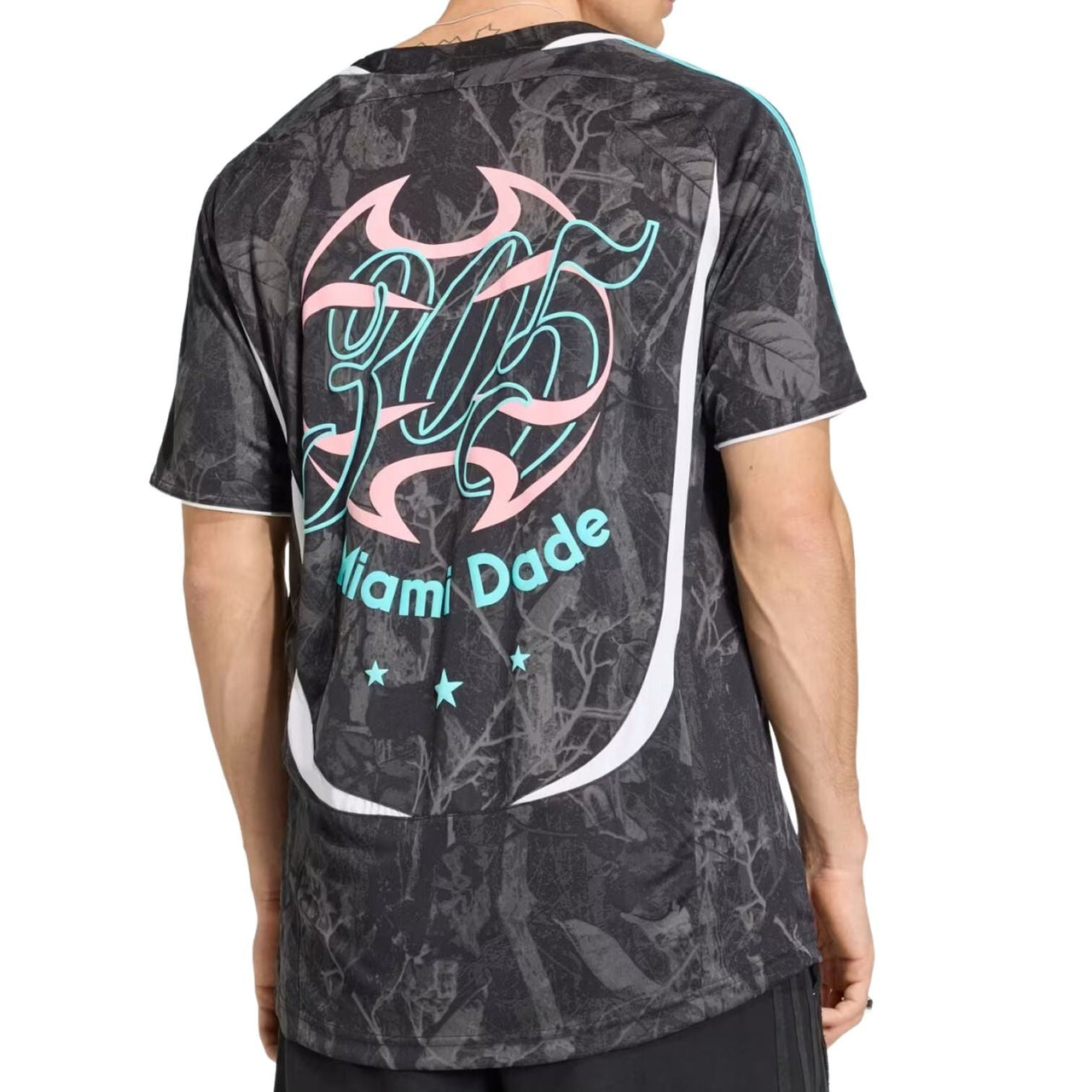 adidas FIFA World Cup 2026 Host City Miami Graphic Jersey 'Black Pulse Aqua' KD8441